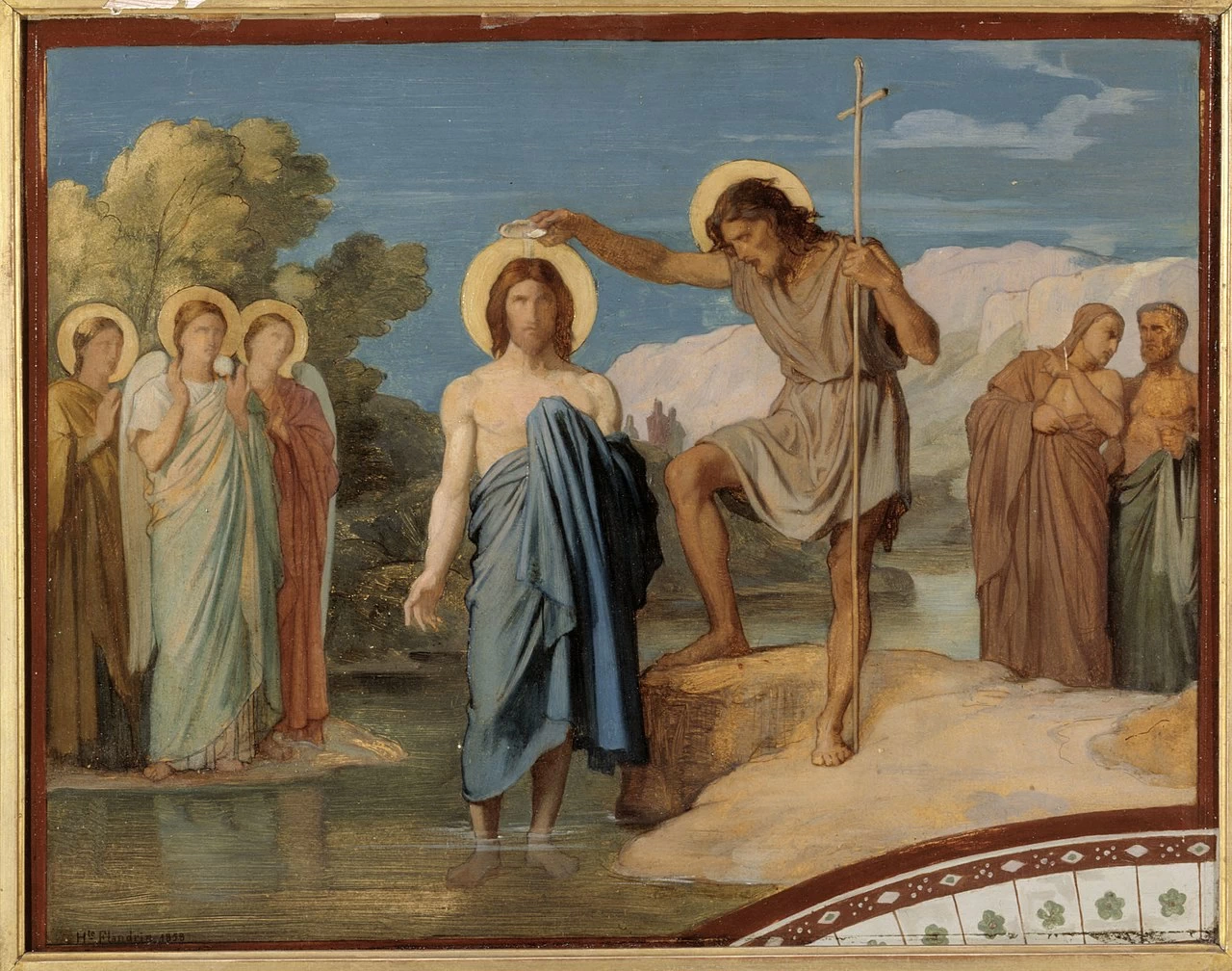 Hippolyte Flandrin - Il Battesimo di Cristo Bozzetto per la decorazione della navata della chiesa di Saint, Germain, des, Prés, Museo Carnavalet